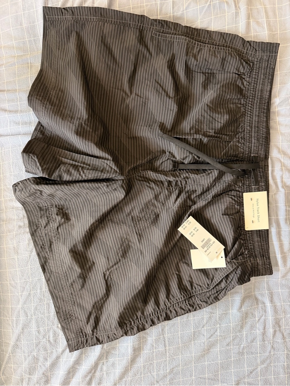 Hollister Men's Charcoal Pinstripe Athletic Shorts